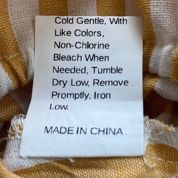 Shein White and Yellow Romper with Belt - Picture 7 of 12